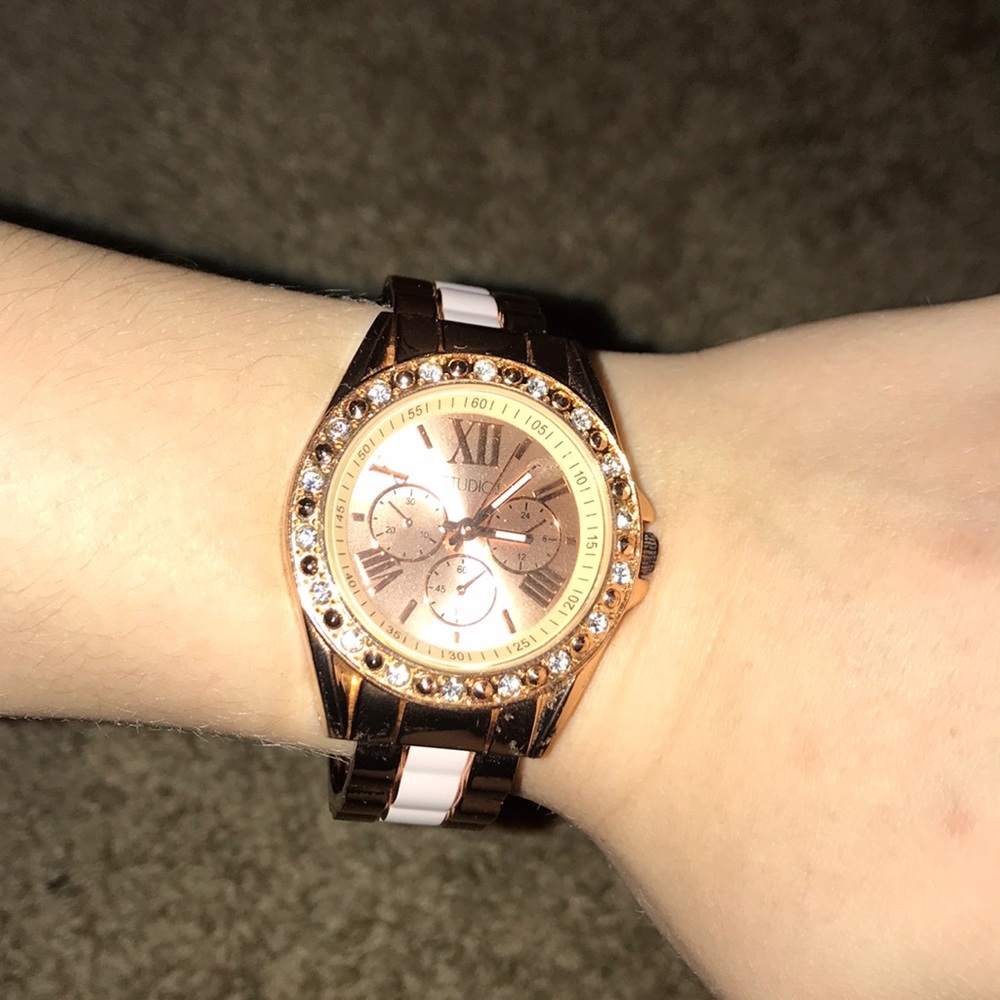 Rose gold studio watch